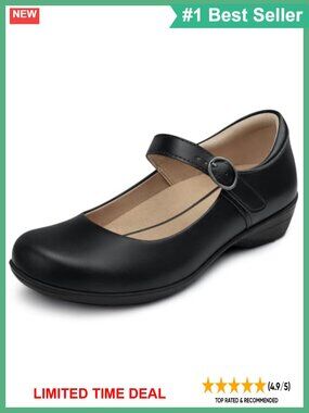 Genuine Leather Mary Jane Flats Comfort Arch Support Orthopedic Shoes Women